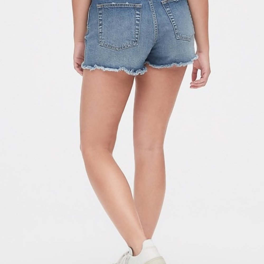 Gap High Rise Cheeky Denim Shorts with Raw Hem NWT - Picture 3 of 10